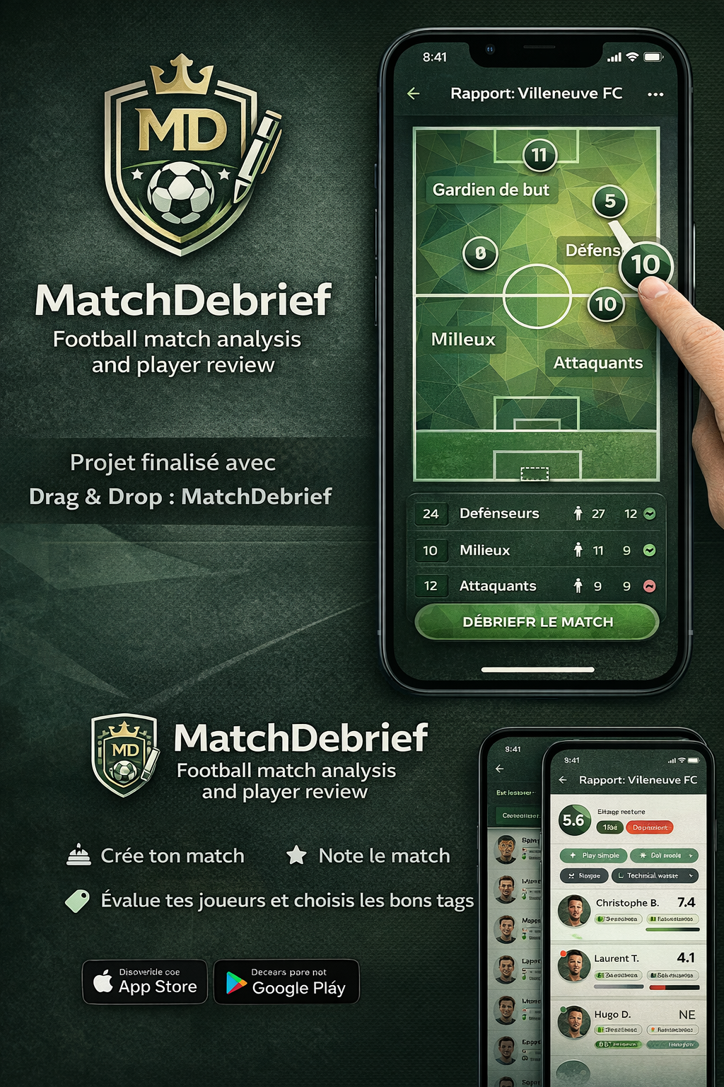 MatchDebrief - analyse et débrief de match